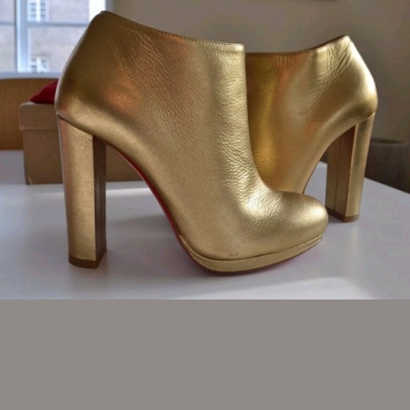 Christian Louboutin Rock and Gold 120 Booties - Picture 3 of 5